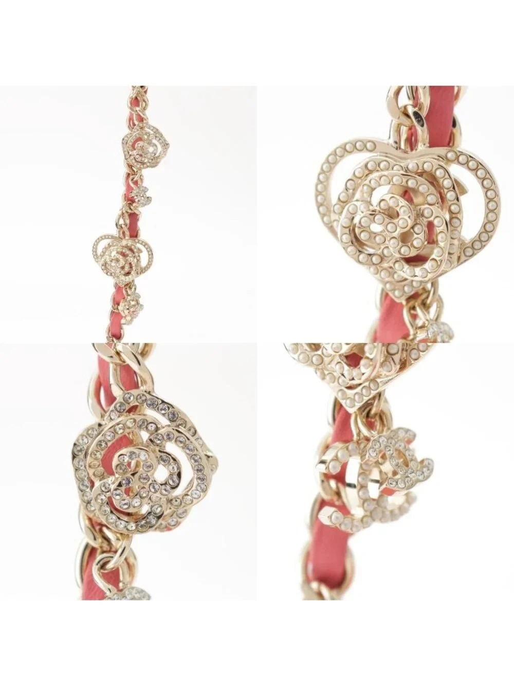 Chanel Mini Quilted 20 Lambskin Charm Chain Shoulder Bag Pink